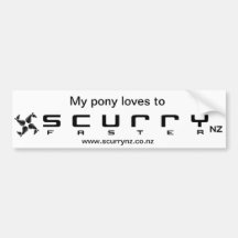 Bumper sticker for pony drivers