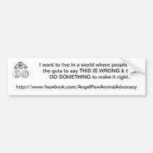 Bumper Sticker - I want to live in a world ...