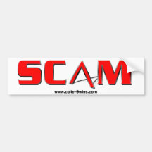 BUMPER STICKER - S C A M
