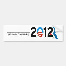 Bumper Sticker Supporting Write-in Candidate