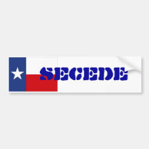 Bumper Sticker Texas Lone Star Flag Secede