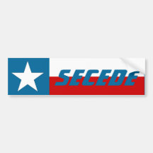 Bumper Sticker Texas Lone Star State Flag Secede