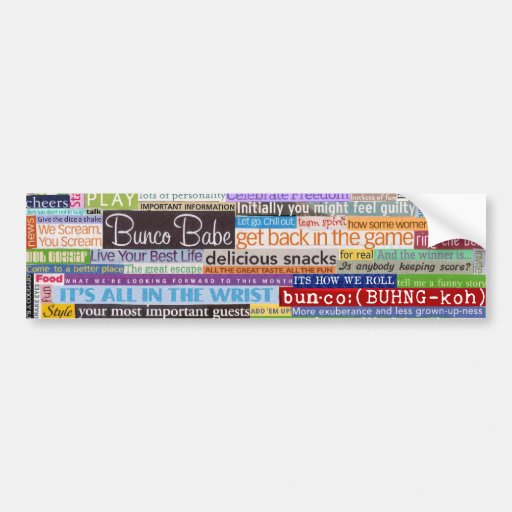 Bunco Babe Bumper Stickers