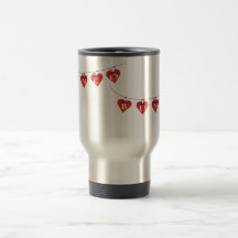Bunco Heart Banner Coffee Mugs