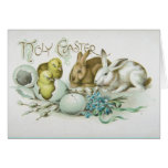 Bunnies At Easter Greeting Cards