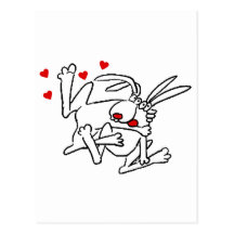 Bunnies In Love Post Cards
