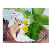 Bunny Cactus Post Cards