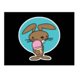 bunny eating ice cream postcards