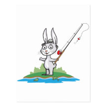 Bunny Fishing Post Cards