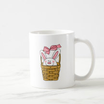 Bunny in Basket Pink Tshirts and Gifts Mug