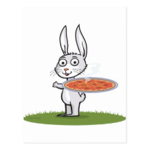 Bunny Pizza Post Cards