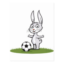 Bunny Soccer Post Cards