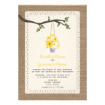 Burlap Inspired / Tin Can Of Wildflowers Wedding Custom Invitation