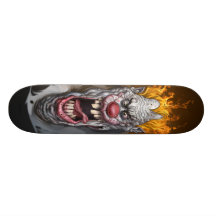 burning clown skate decks