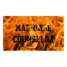 Burning Fire Marriage Counseling Business Card