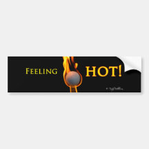 Burning Golf Ball Bumper Sticker