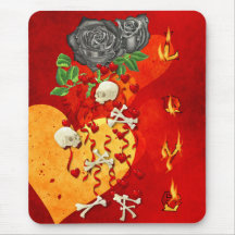 Burning Love Fire Mousepad