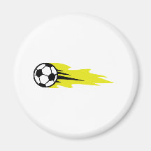 burning soccer ball fridge magnets