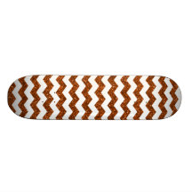 Burnt orange glitter chevrons skate decks