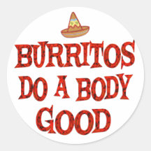 Burritos Do Good Round Sticker
