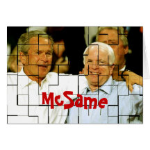Bush and McCain = McSame Greeting Cards