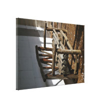 Bush timber bench gallery wrap canvas