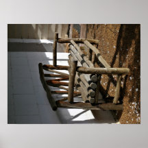 Bush timber bench poster