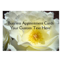 Business Appointment Cards White Rose custom Business Card