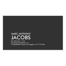 Business Card 006a - Bold Plain, Grey / White