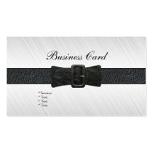Business Card Black Leather Belt Buckle