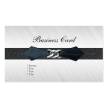 Business Card Black Leather Belt Buckle