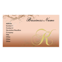 Business Card Decorative K Floral