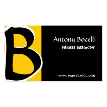 Business Card Monogrammed  Black Gold