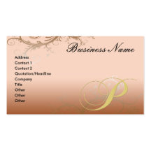 Business Card P Decorative Vine