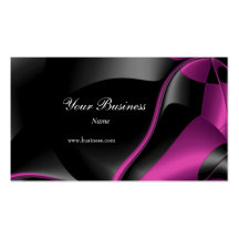 Business Card Pink Abstract Black