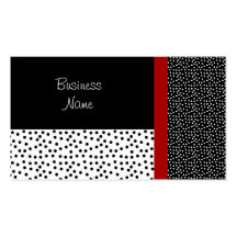 Business Card Spotty Black and White