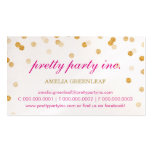 BUSINESS CARD stylish confetti pink glod glitter