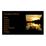 Business Card - Sunset Swan Lake orange yellow