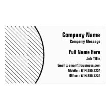 Business Card :: White with Black Stripes Modern