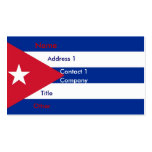 Business Card with Flag of Cuba
