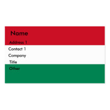 Business Card with Flag of Hungary