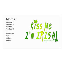 BUSINESS CARDS - Kiss Me, I'm IRISH