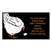Business Cards Victorian Woodcut Chicken and Egg
