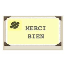 Business merci bien framed design business card template