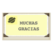 Business muchas gracias framed design business cards