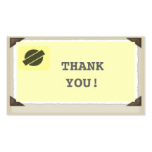 Business thank you framed design business cards