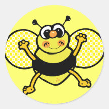 Busy Bee Round Sticker