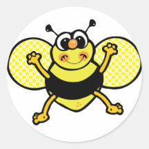 Busy Bee Round Sticker