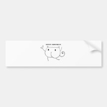 Butt Monkey Black and White Bumper Stickers