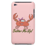 butter me up cute silly girl crab cartoon barely there iPod case